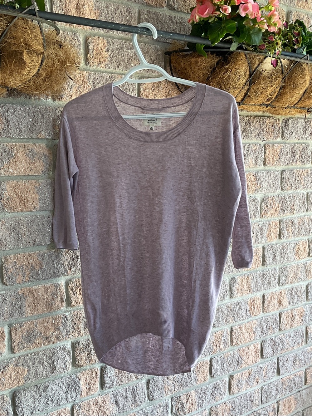 Wilfred Lavender Scoop Neck Lightweight Sweater